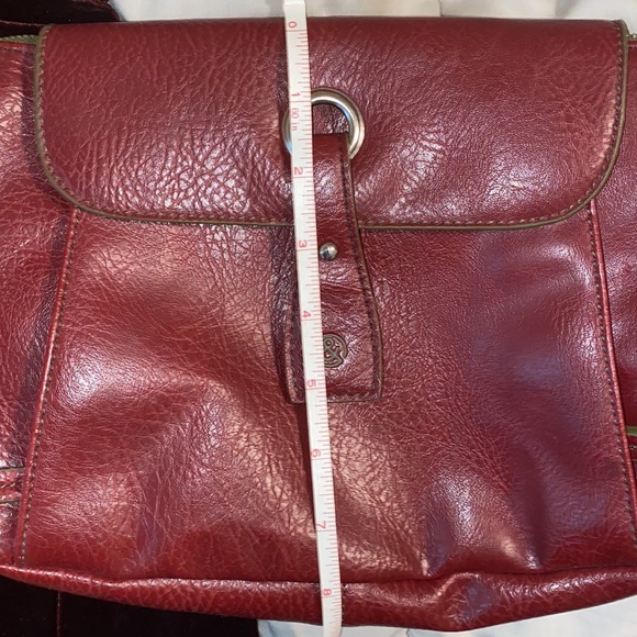 Matt & Nat Red Vegan PVC Messenger Bag - Picture 16 of 16